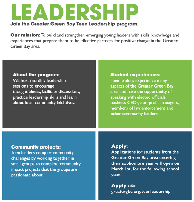 Teen Leadership Website Graphic