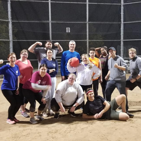 CYP plays kickball